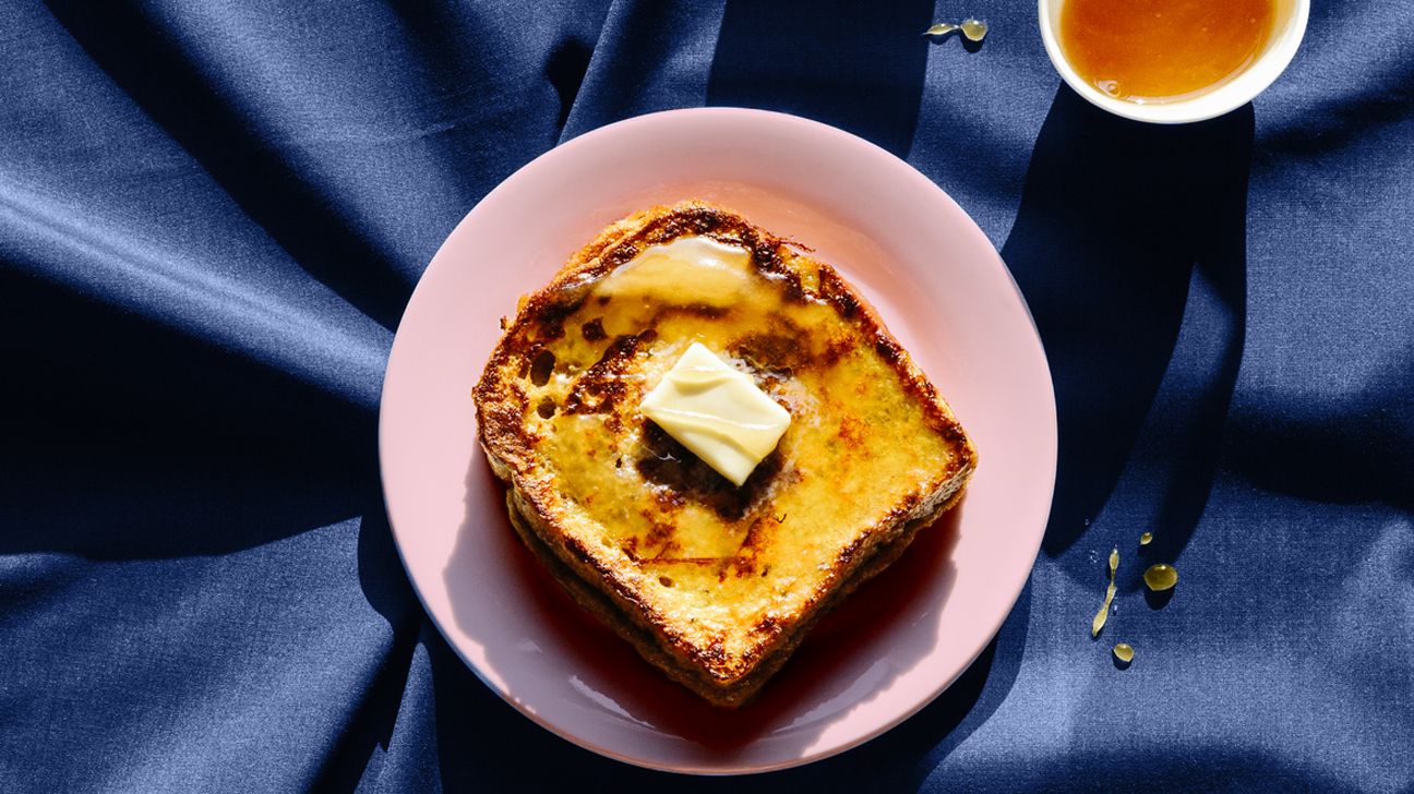 vegan french toast on a plate