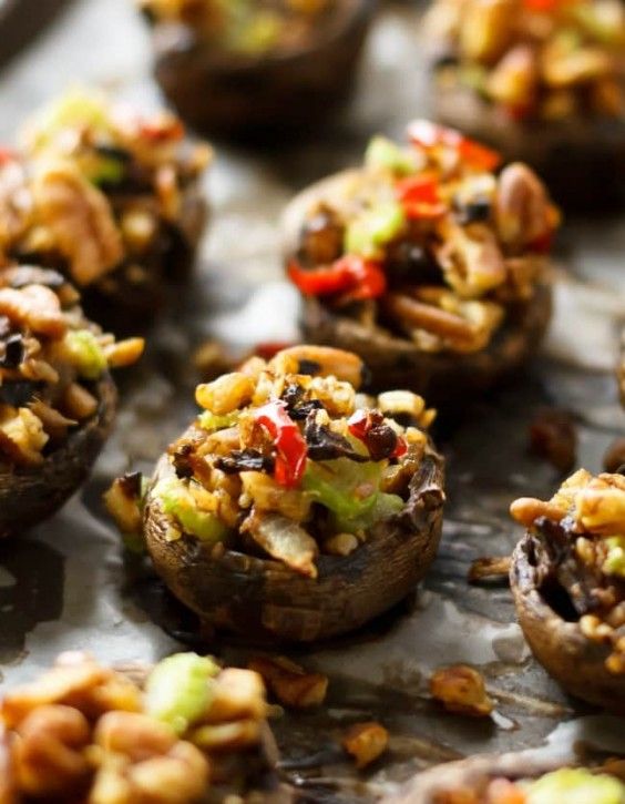 2. Vegan Stuffed Portobello Mushrooms