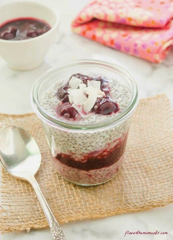 2. Cherry Coconut Chia Pudding Parfaits