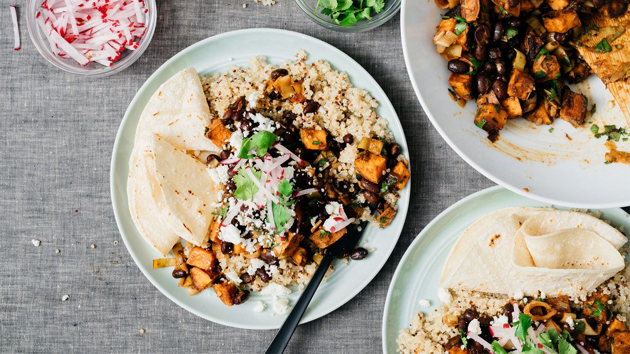 bean recipe with sweet potato tacos